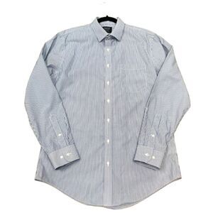Nordstrom Men's Shop Pin Stripe wrinkle free cotton button down shirt 16 34-35